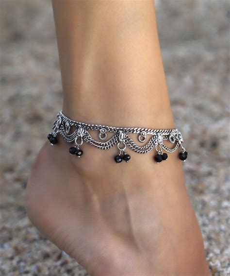 silver ankle bracelets amazon